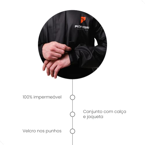Capa de Chuva para Motociclista Modelo Feminino Preto - Conforto, resistência, durabilidade impermeabilidade