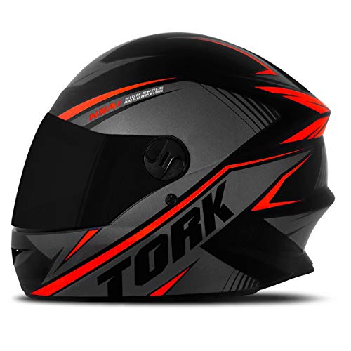 Capacete Moto R8 Pro Tork Fechado 58 Preto/Vermelho Viseira Fumê - Viseira com espessura de 2mm