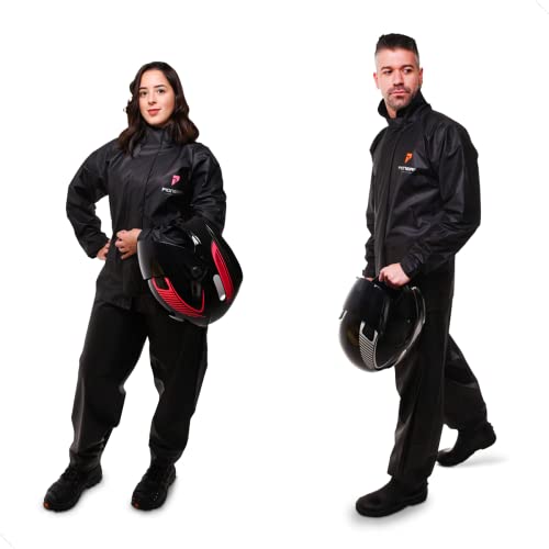 Capa de Chuva para Motociclista Modelo Feminino Preto - Conforto, resistência, durabilidade impermeabilidade