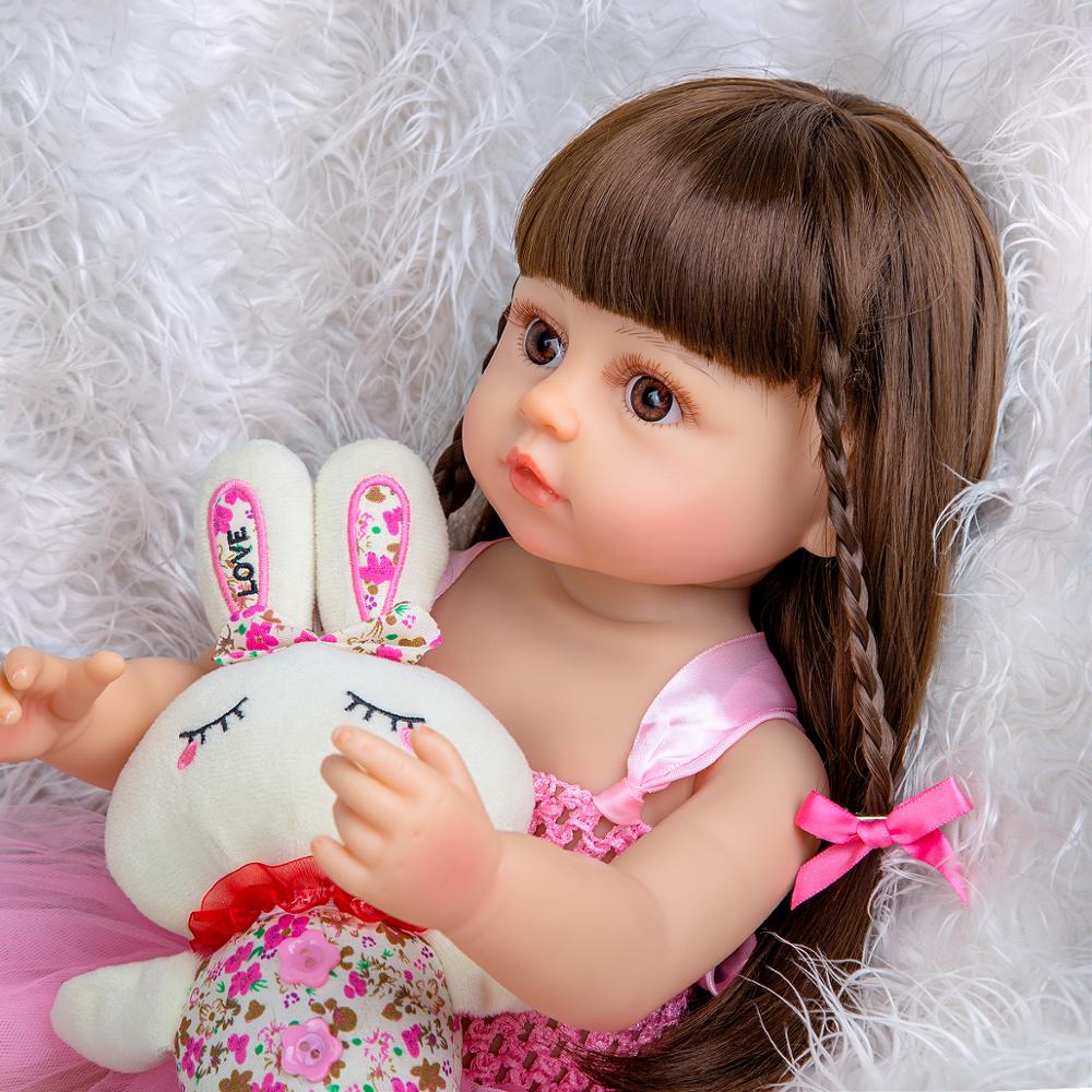 BebêReborn Realista Gatinha 55cm Grande Corpo Silicone