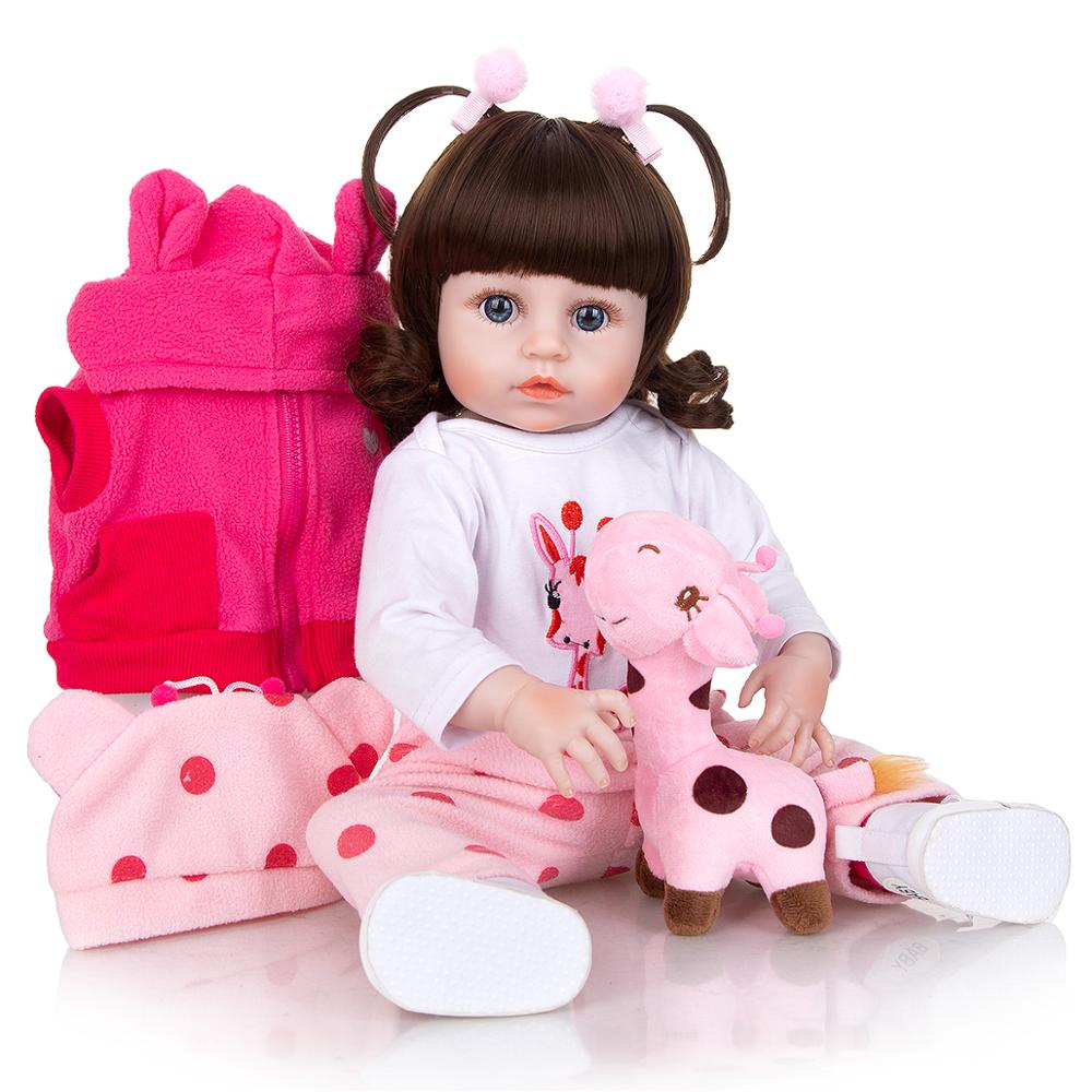 Boneca Bebê Reborn Realista Girafinha  Corpo Silicone Pode dar Banho